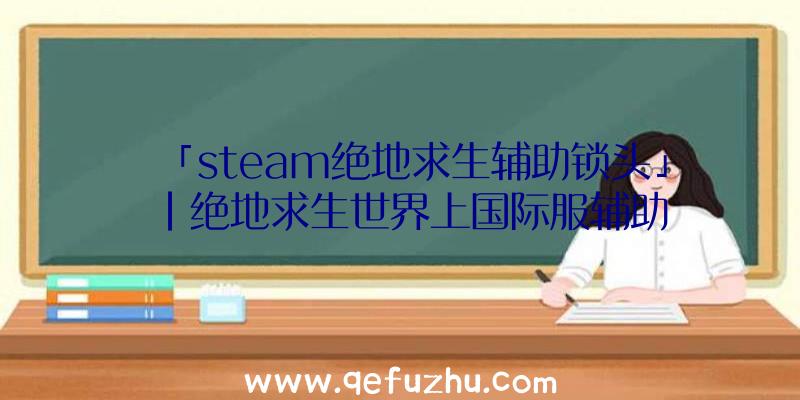 「steam绝地求生辅助锁头」|绝地求生世界上国际服辅助